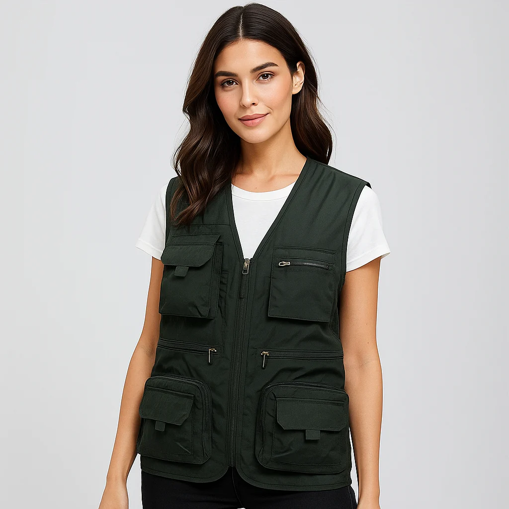 Gilet d'été Multi Poches - Fonctionnel - Léger - Élégant - Image 6