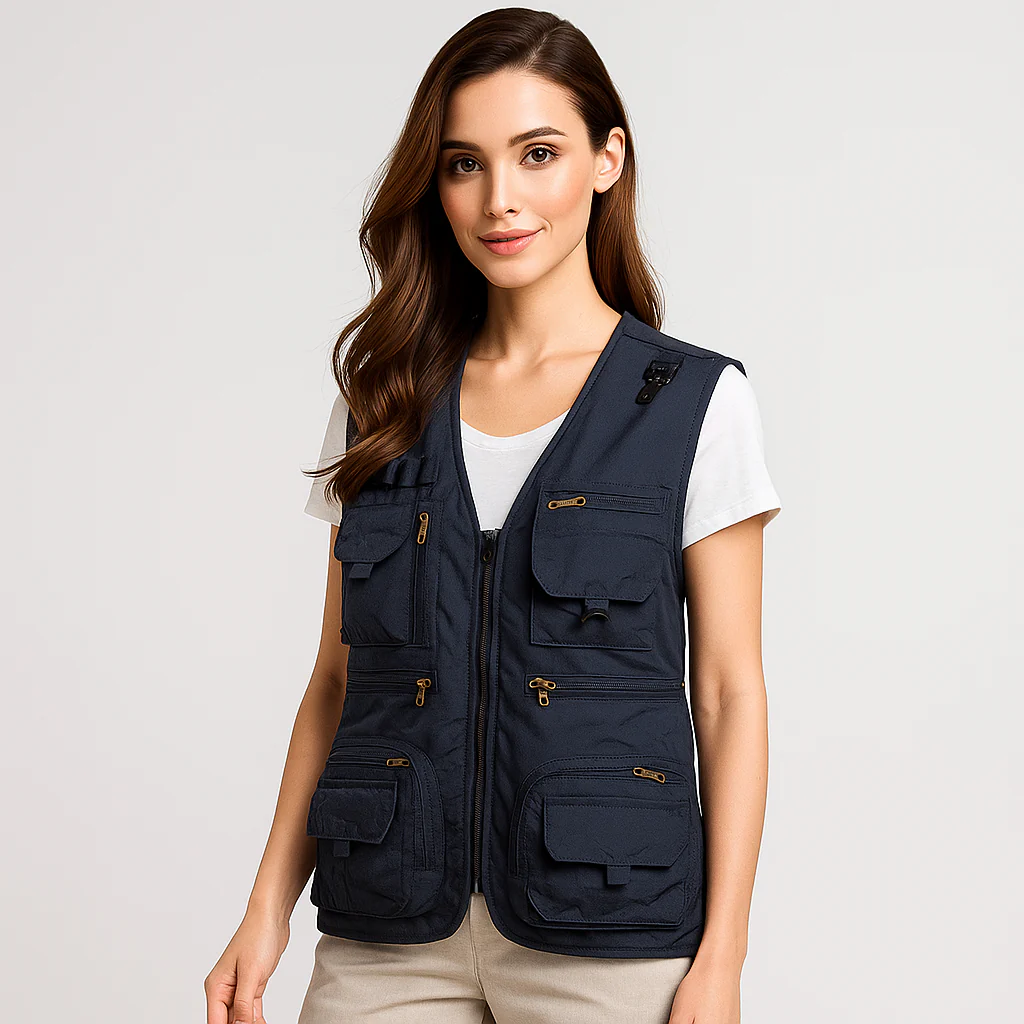 Gilet d'été Multi Poches - Fonctionnel - Léger - Élégant - Image 8