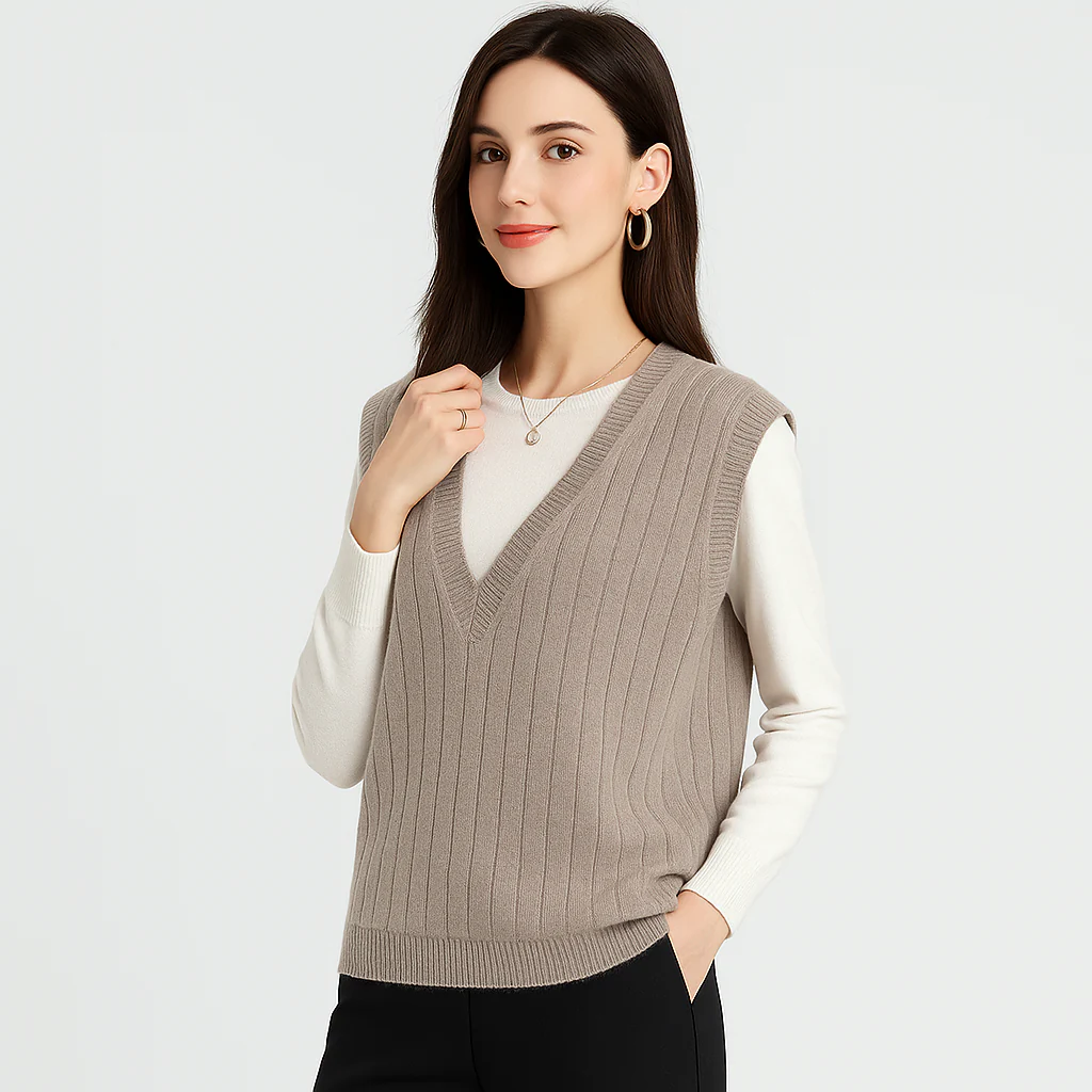 Gilet V-Cou Intelligent - Confort Tricoté pour Femmes - Image 5