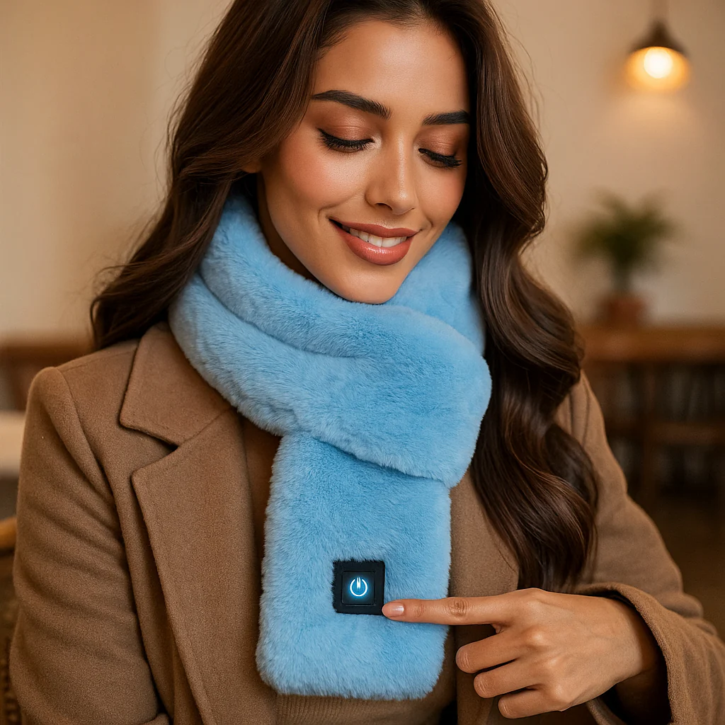 HeatCozy – Écharpe Chauffante Élégante en Fausse Fourrure - Image 3