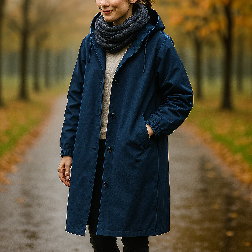 Helena – Manteau Trench Imperméable avec Capuche - Image 4