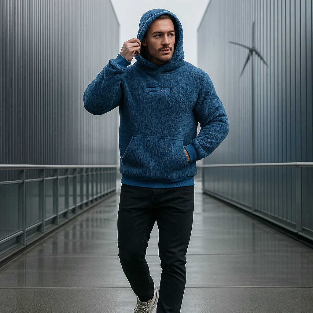 Hoodie peluche doux - isolé et chaud - capuche - homme - Image 3