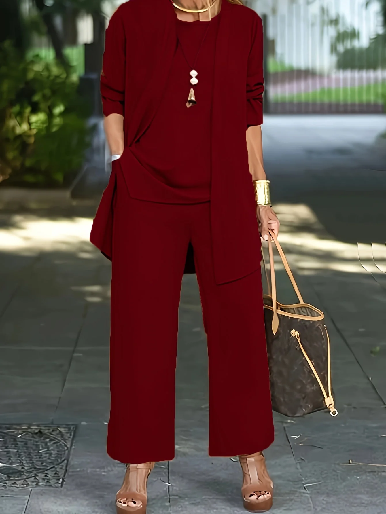 Idealne Chic - Ensemble 3 pièces femme - Veste - Pantalon - Jupe - Élégant - Image 3