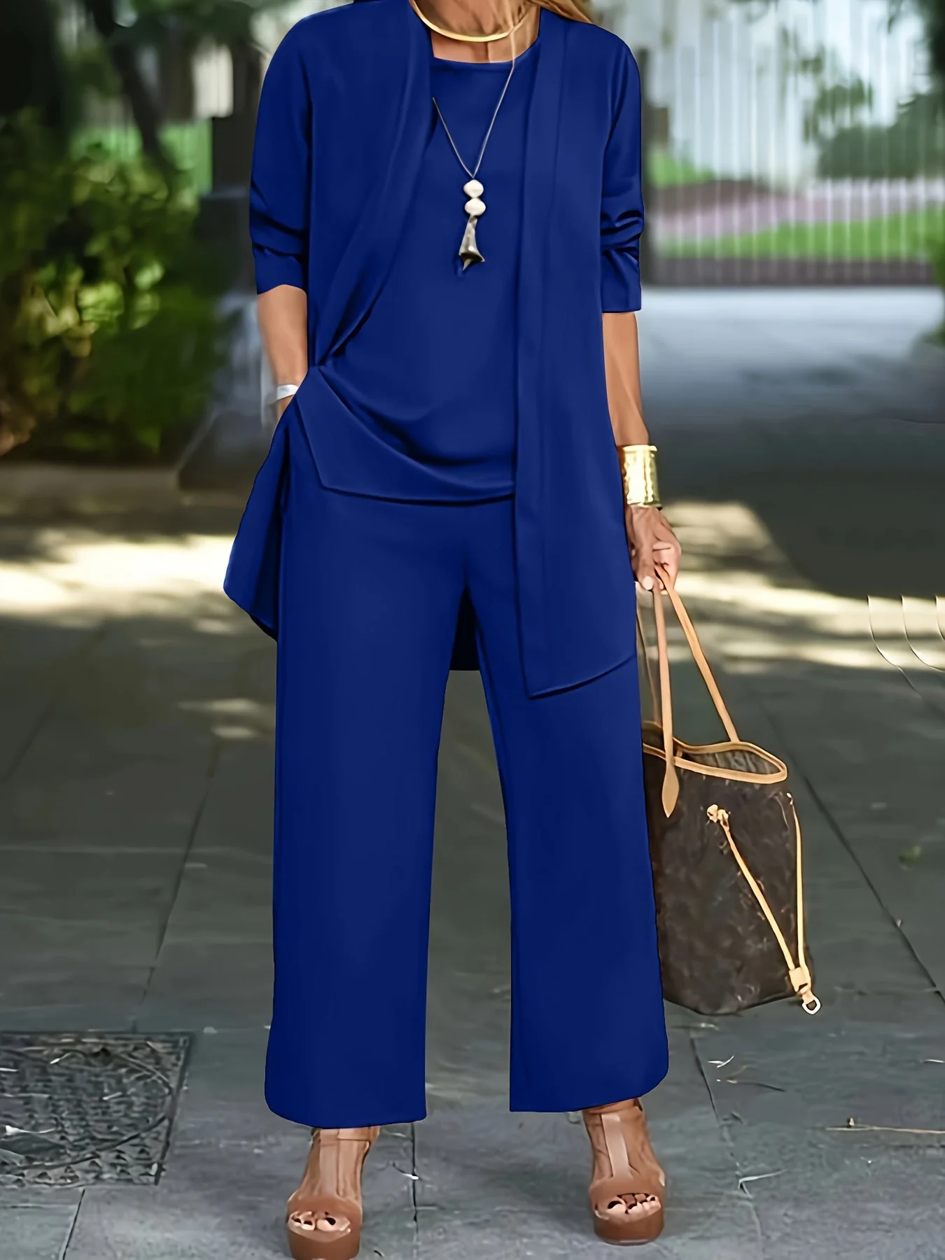 Idealne Chic - Ensemble 3 pièces femme - Veste - Pantalon - Jupe - Élégant - Image 4