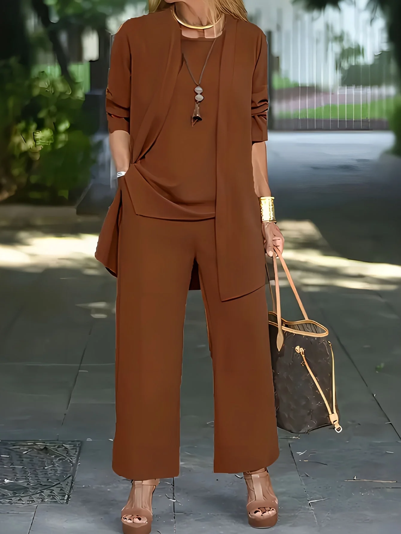 Idealne Chic - Ensemble 3 pièces femme - Veste - Pantalon - Jupe - Élégant - Image 5