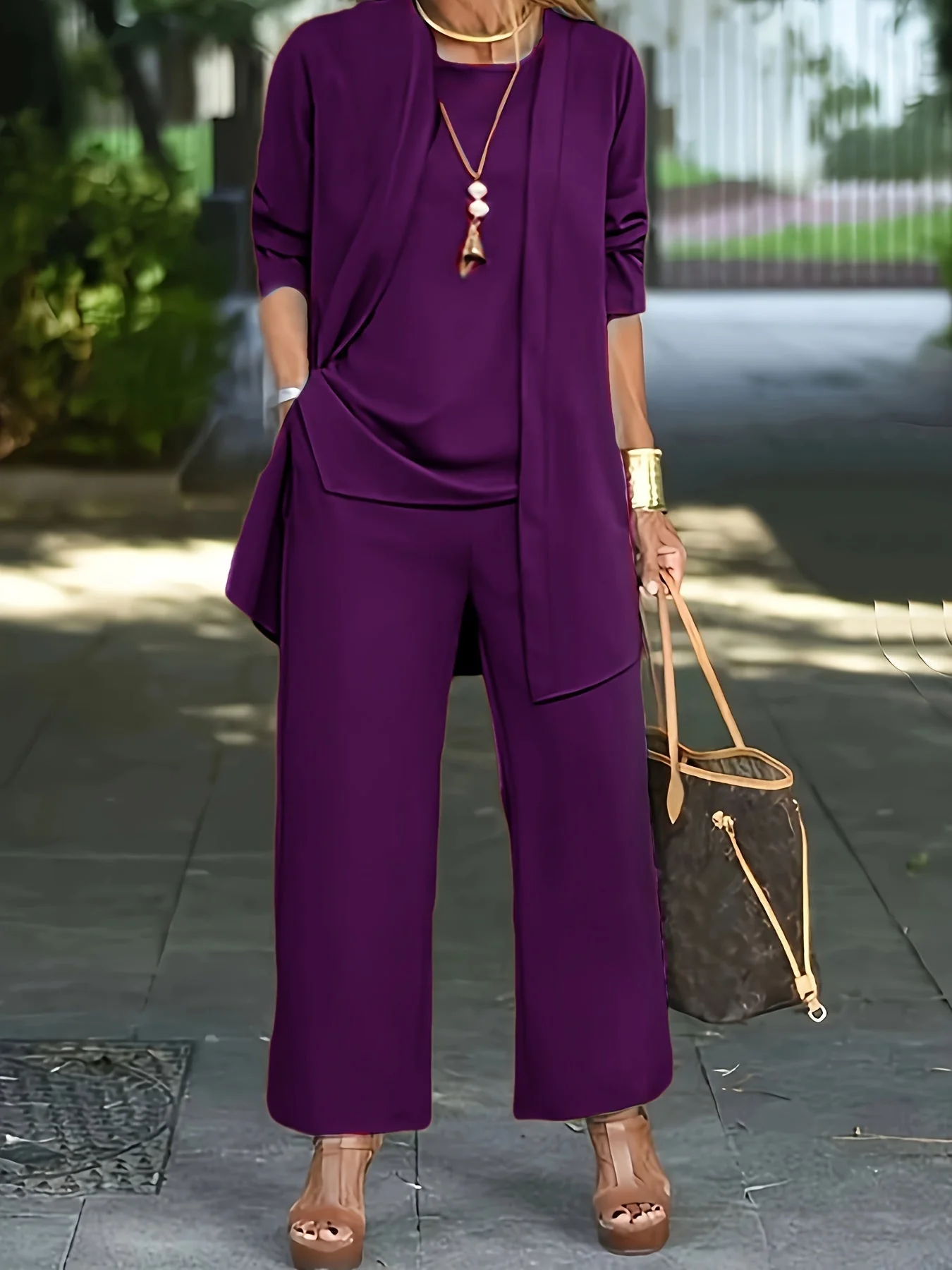 Idealne Chic - Ensemble 3 pièces femme - Veste - Pantalon - Jupe - Élégant - Image 7
