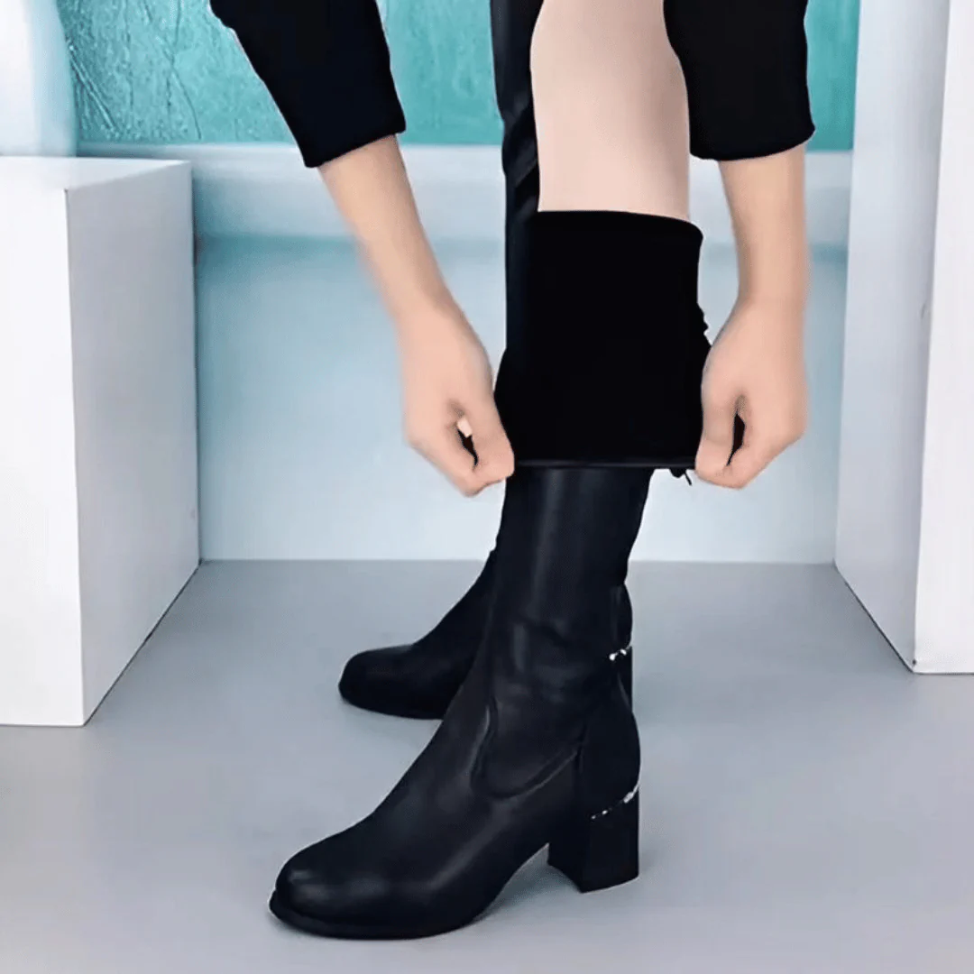 Izyda Bottes élastiques, chaudes et confortables - Image 9