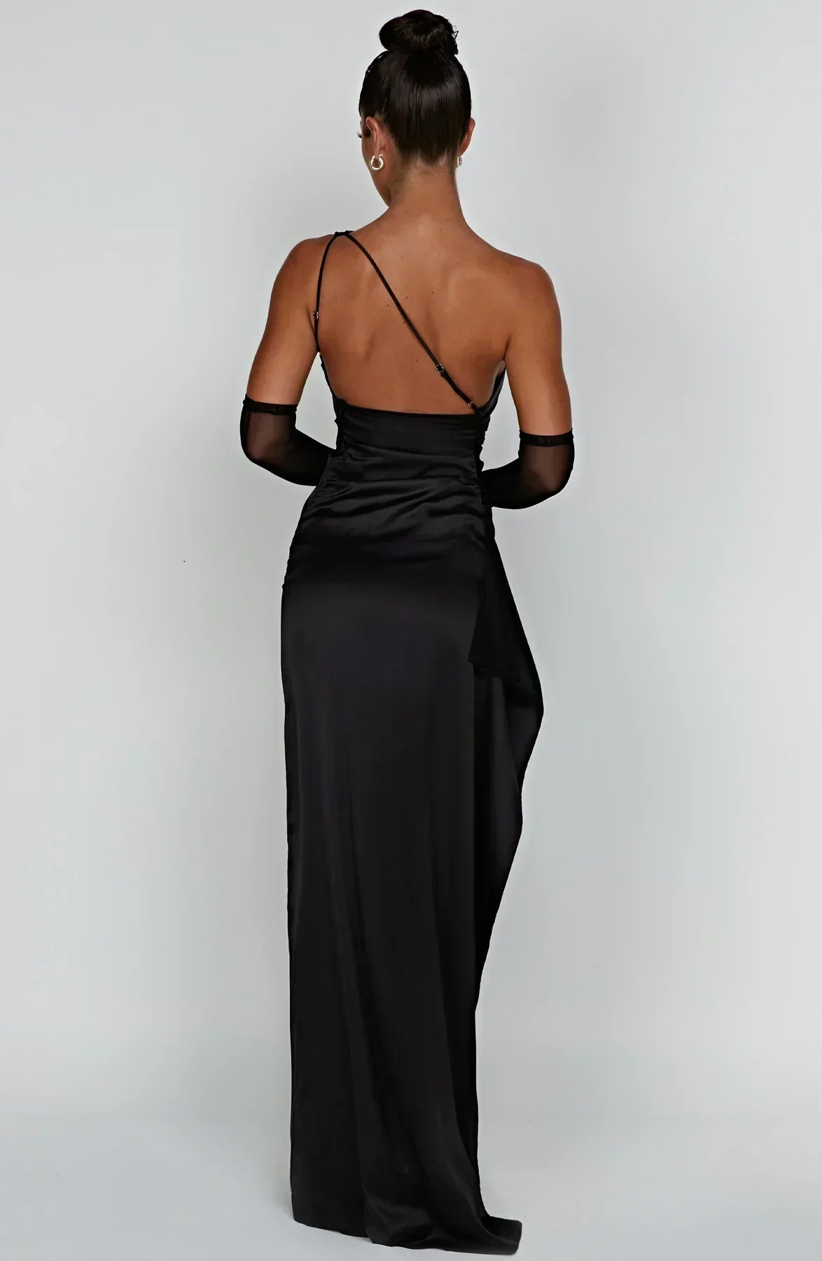 Jaida - Robe de soirée élégante asymétrique fendue femme chic - Image 10