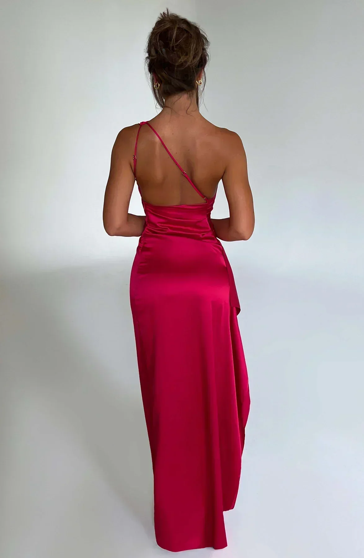 Jaida - Robe de soirée élégante asymétrique fendue femme chic - Image 3
