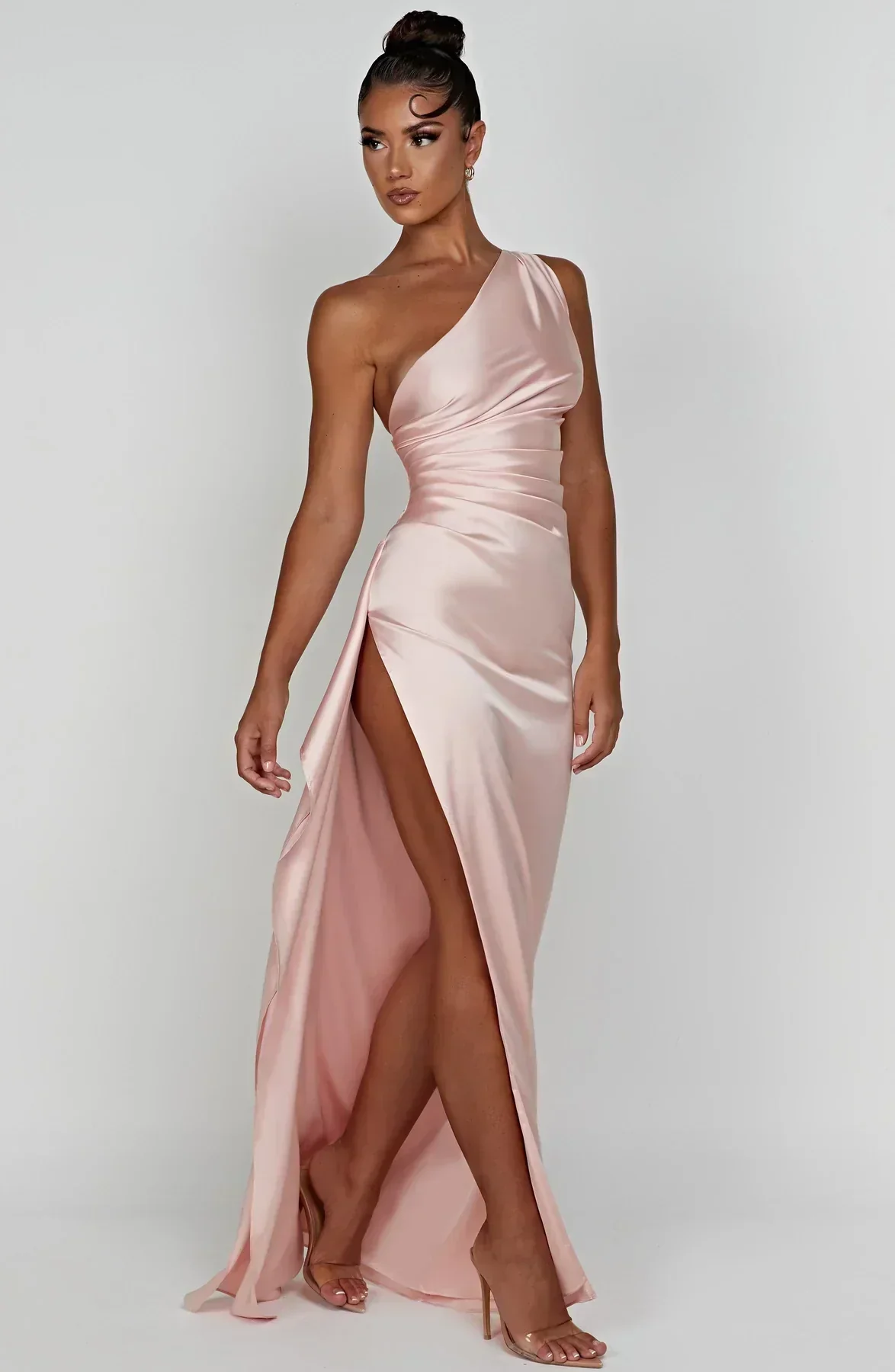 Jaida Robe de Soirée Asymétrique Élégante avec Fente Haute - Image 5