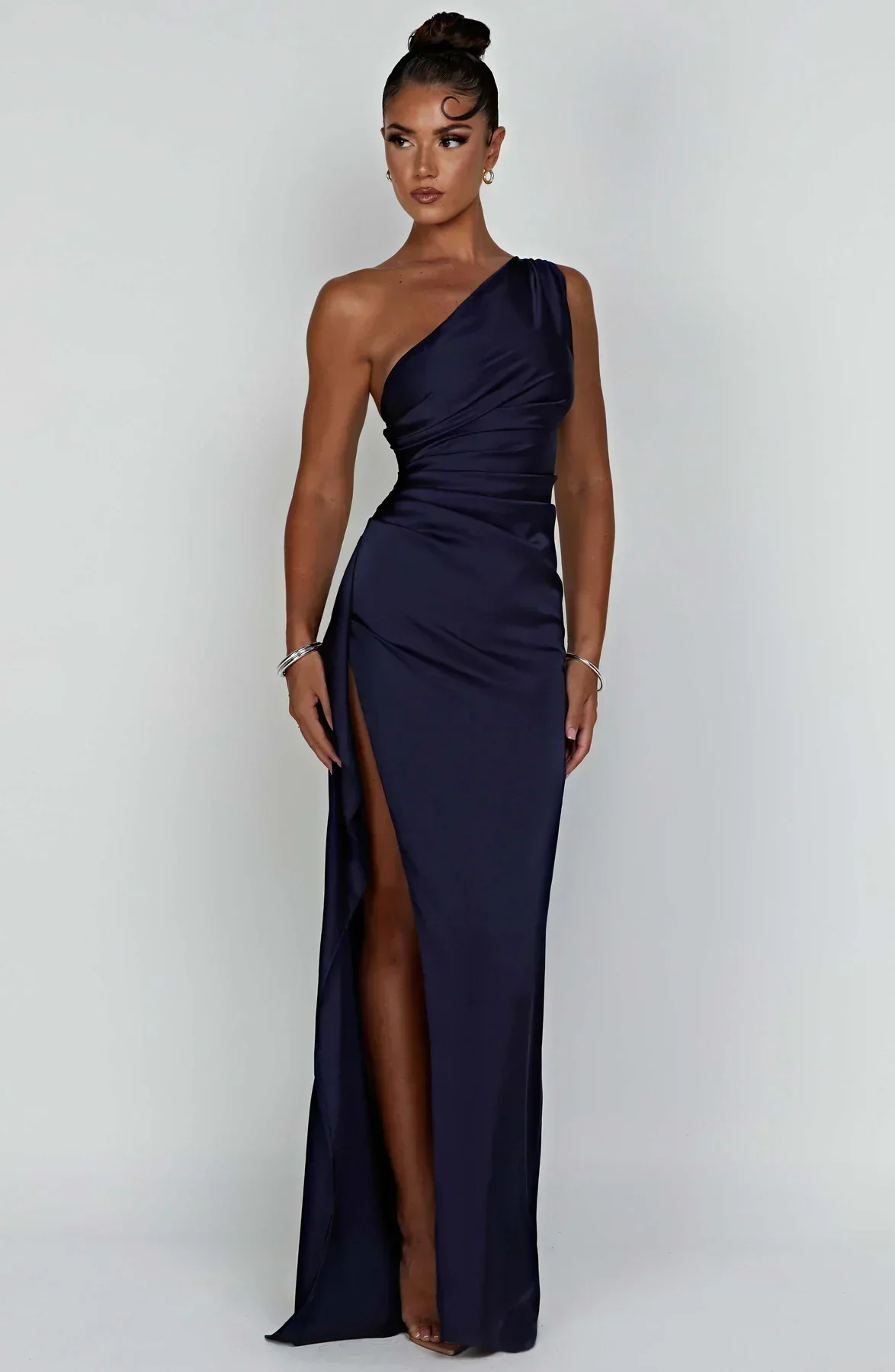 Jaida Robe de Soirée Asymétrique Élégante avec Fente Haute - Image 6