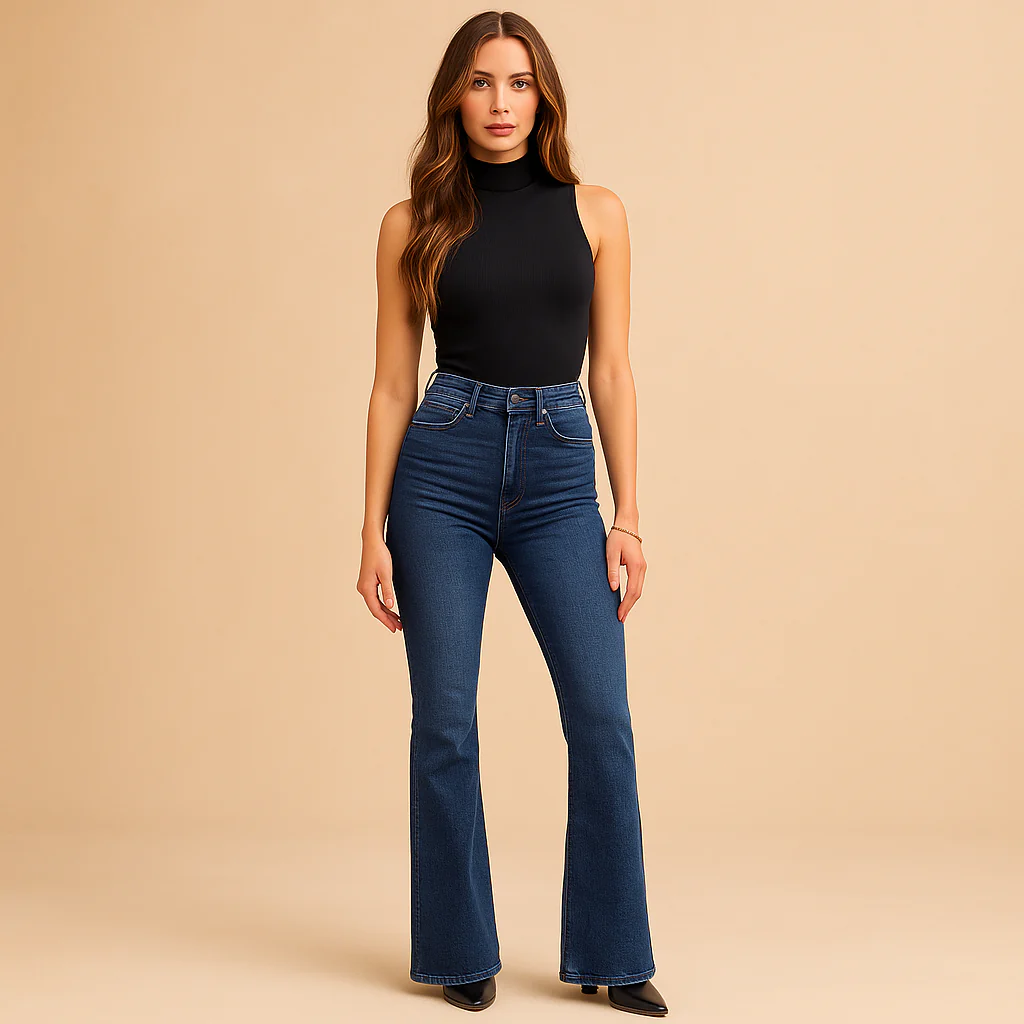 Jeans Flottants Taille Haute pour Femmes - Confort - Style - Mouvement - Image 4