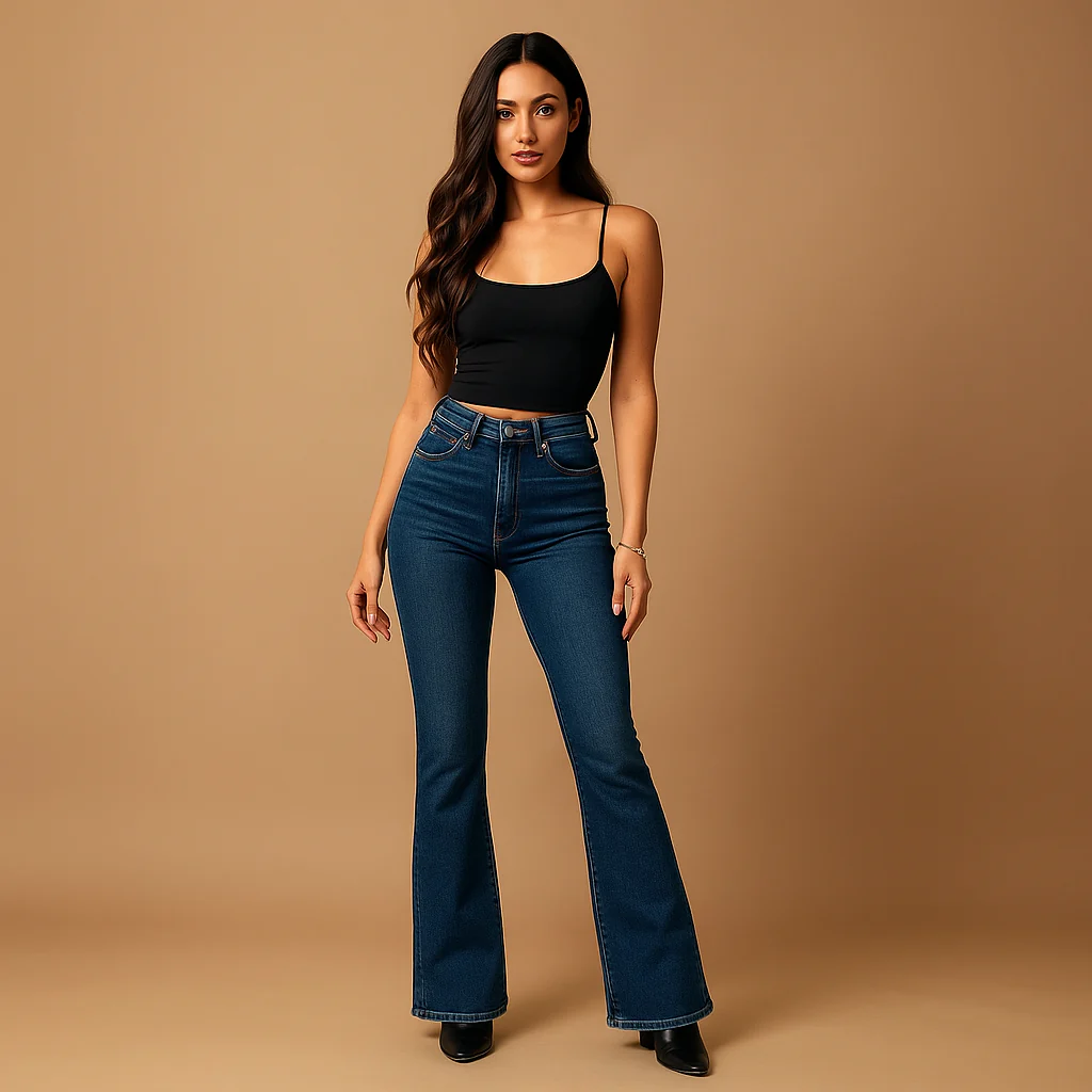 Jeans Flottants Taille Haute pour Femmes - Confort - Style - Mouvement - Image 5