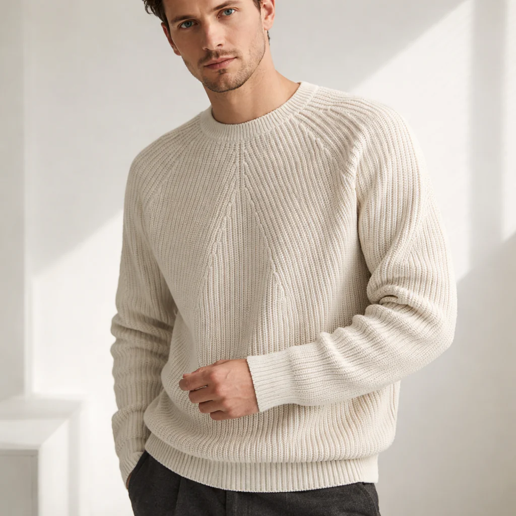 Pull Tricot | Raglan Côtelé | Tissu Premium Doux - Image 2