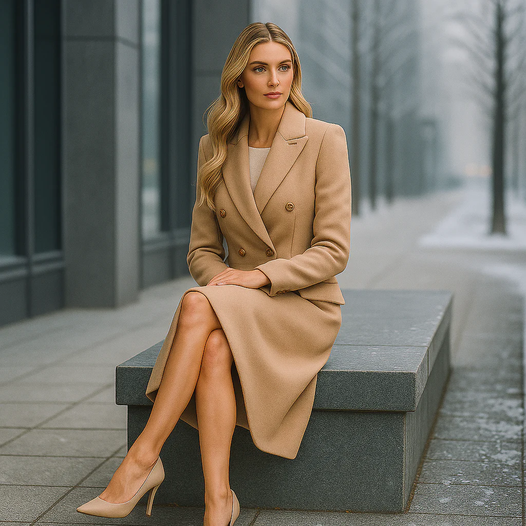 Laura - Manteau long d’hiver femme en laine - Image 2