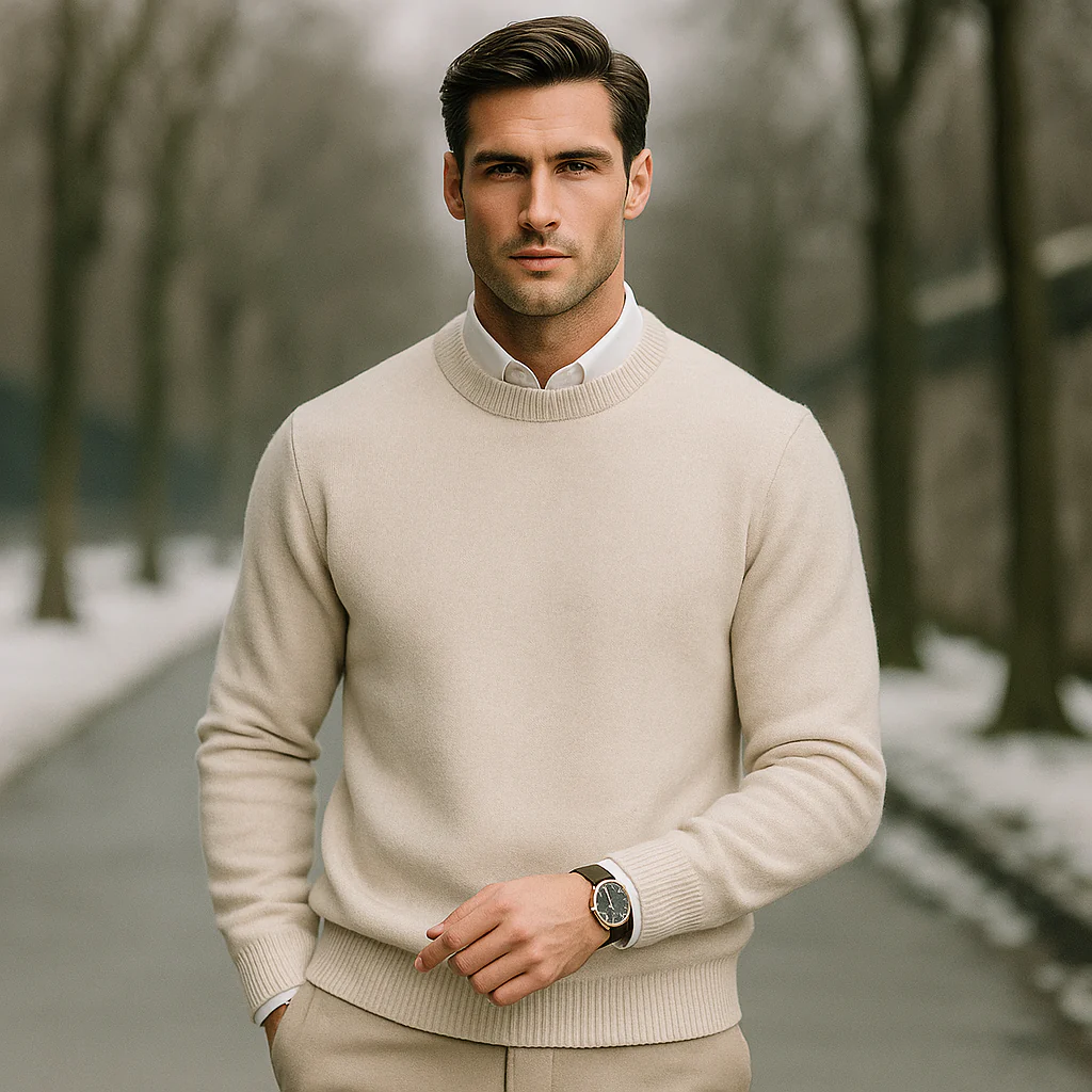 Liam – Pull col rond en laine premium - Image 5