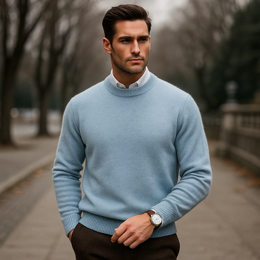 Liam – Pull col rond en laine premium - Image 6