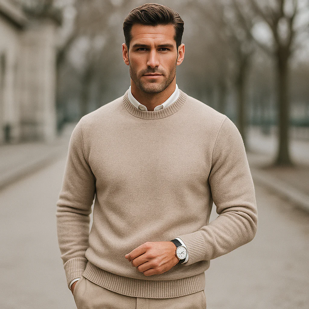 Liam – Pull col rond en laine premium - Image 7