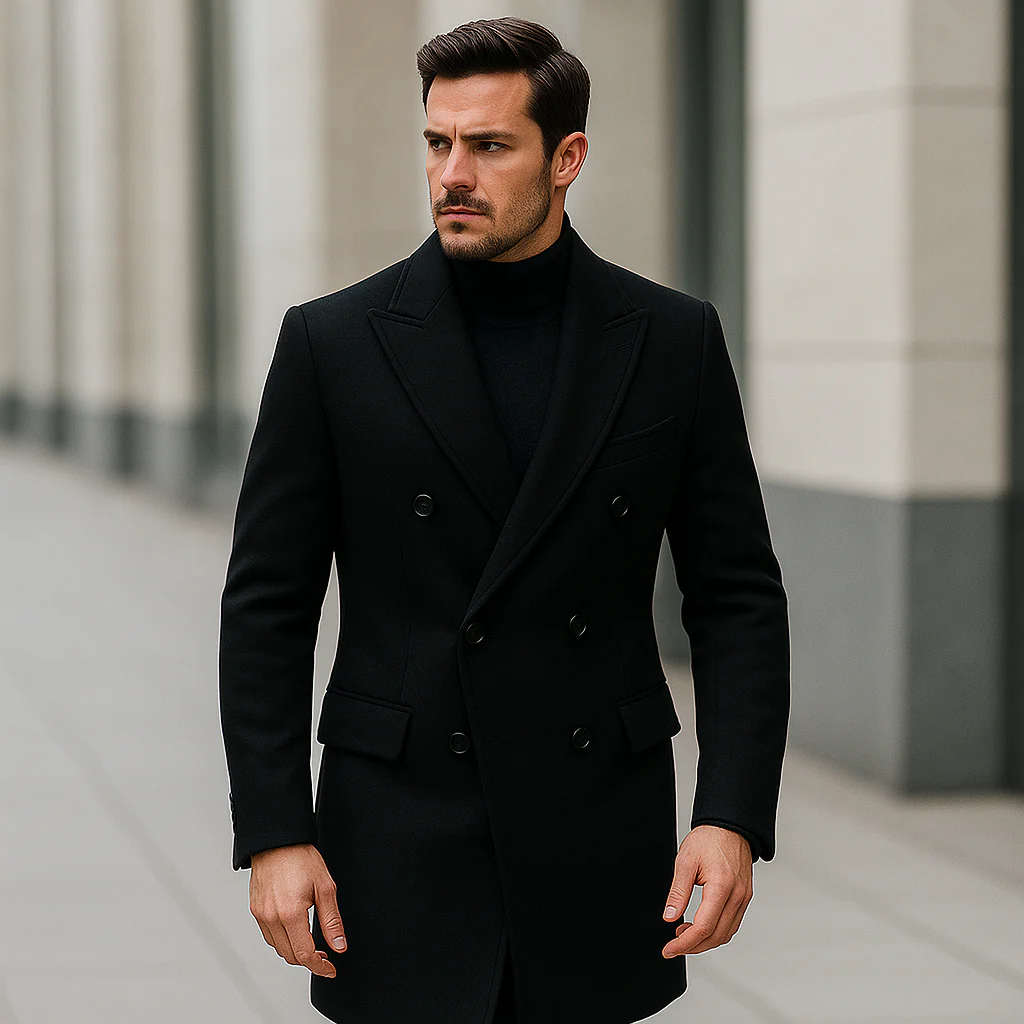 Manteau Homme Élégant à Boutons Classiques - Image 2