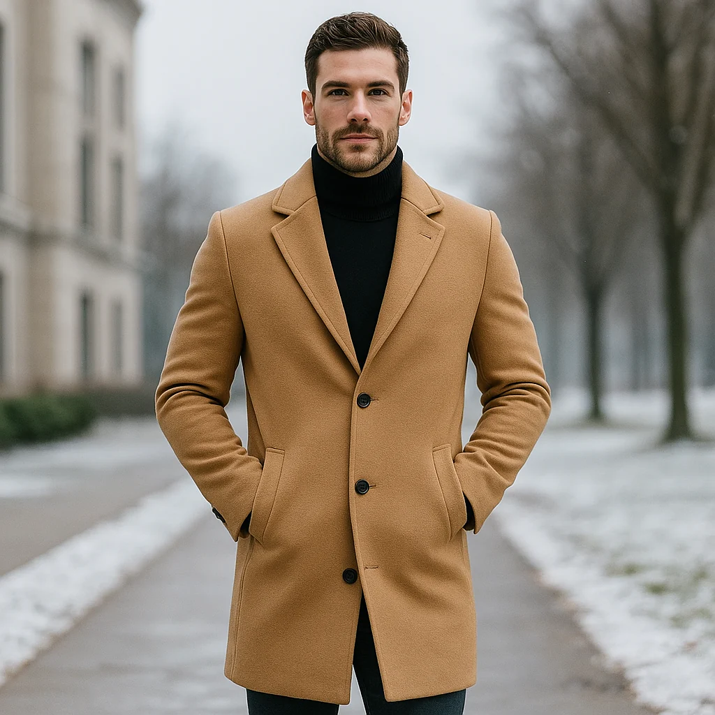 Manteau Laine Homme Terrence - Chaud - Élégant - Durable - Image 3