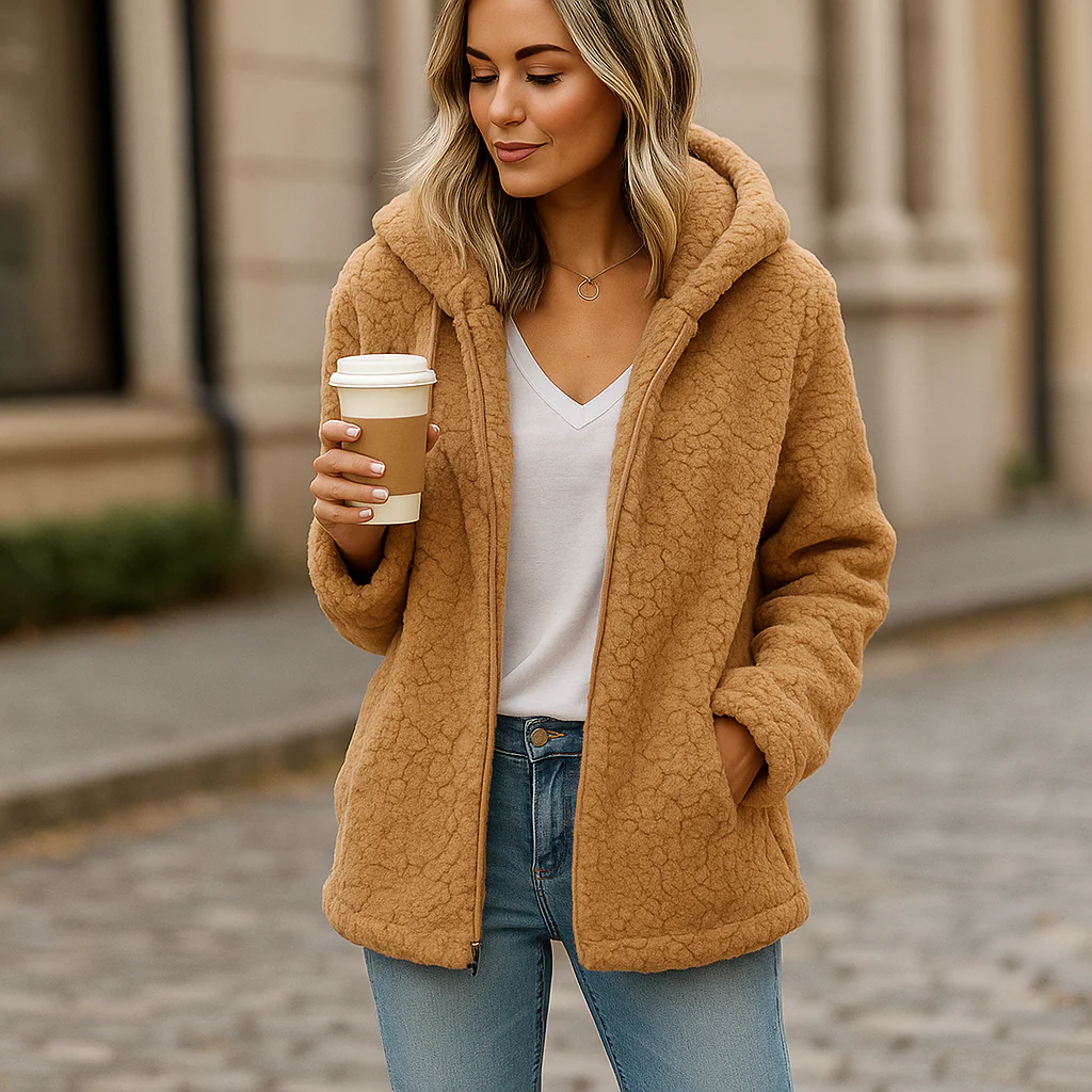 Manteau Teddy Doux Femme – Fleece Chaud et Confortable - Image 5