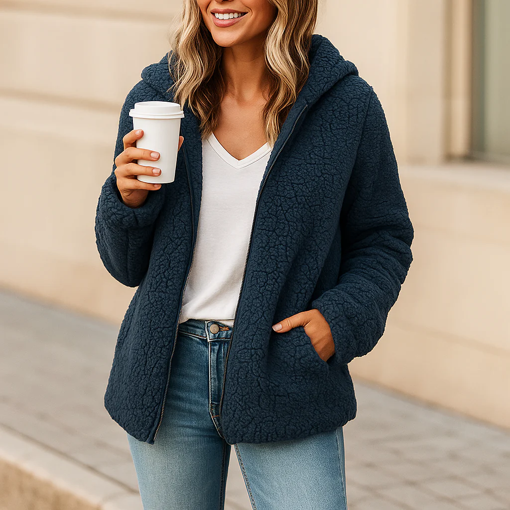 Manteau Teddy Doux Femme – Fleece Chaud et Confortable - Image 6