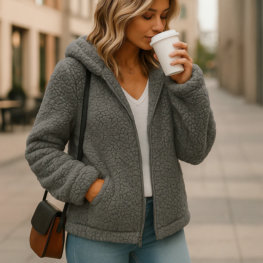 Manteau Teddy Doux Femme – Fleece Chaud et Confortable - Image 7
