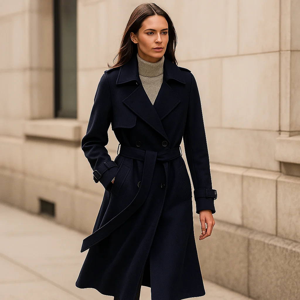 Manteau Trench à Double Boutonnage – Élégance et Intemporalité - Image 3