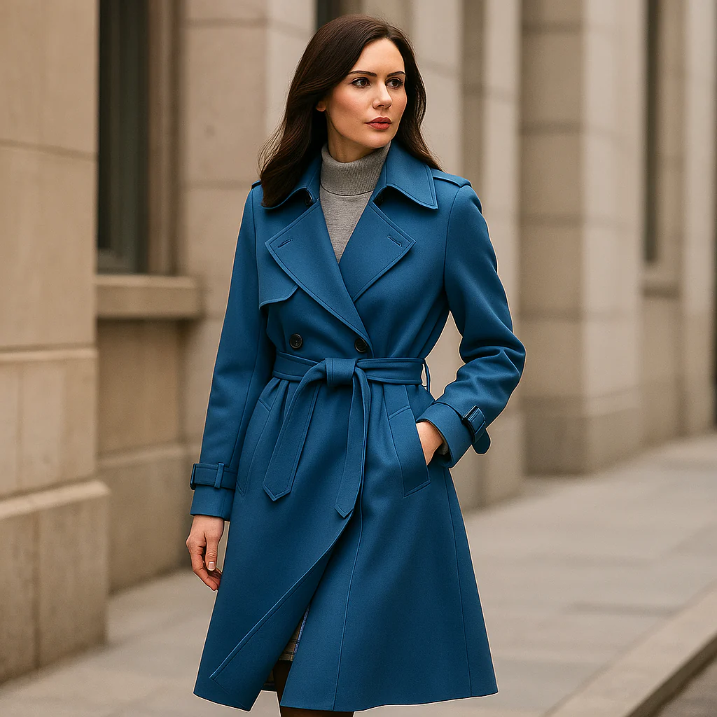 Manteau Trench à Double Boutonnage – Élégance et Intemporalité - Image 4