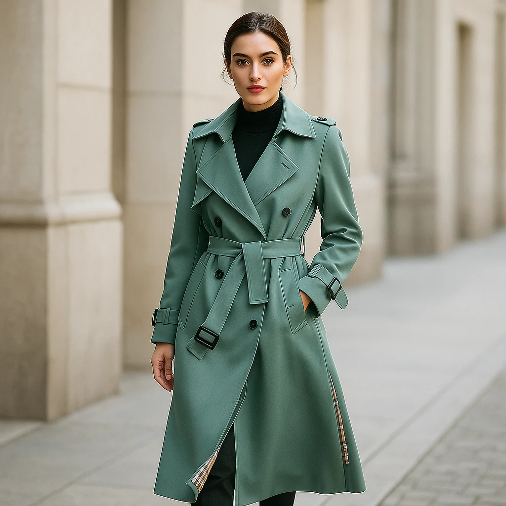 Manteau Trench à Double Boutonnage – Élégance et Intemporalité - Image 5