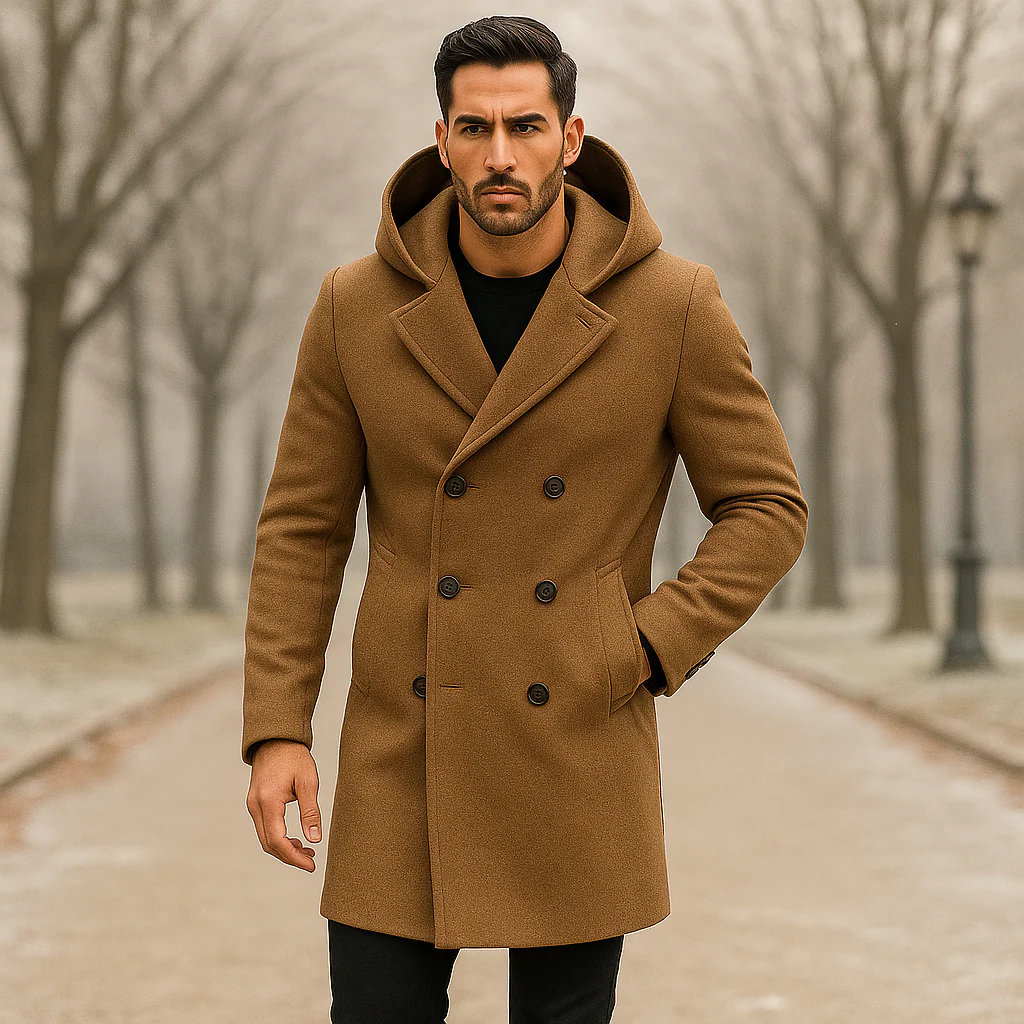 Manteau Trench Homme à Capuche – Long et Élégant - Image 3