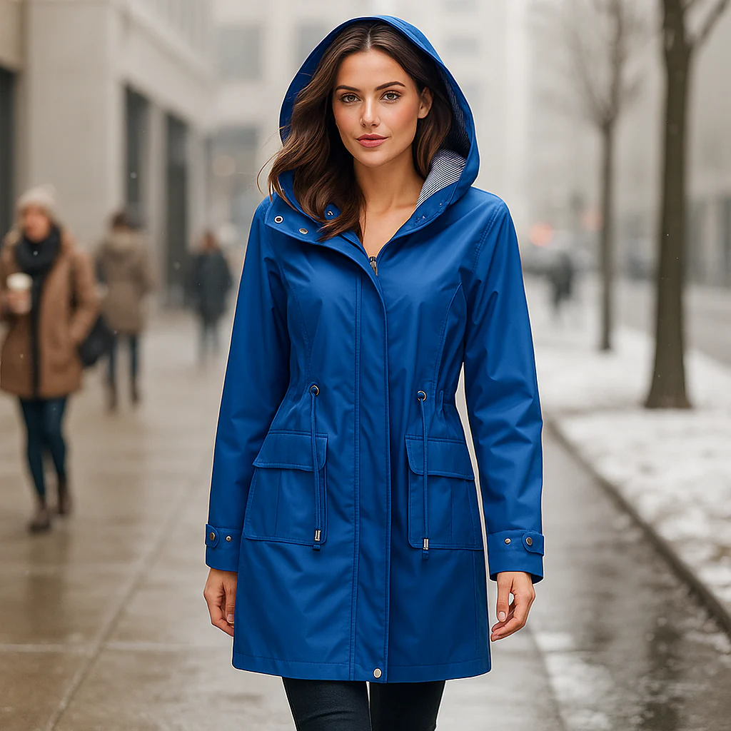 Manteau Trench Imperméable - Au-dessus des Genoux - Protection Élégante