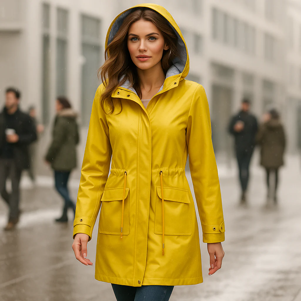 Manteau Trench Imperméable - Au-dessus des Genoux - Protection Élégante - Image 2