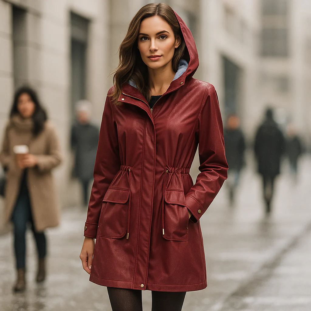 Manteau Trench Imperméable - Au-dessus des Genoux - Protection Élégante - Image 4
