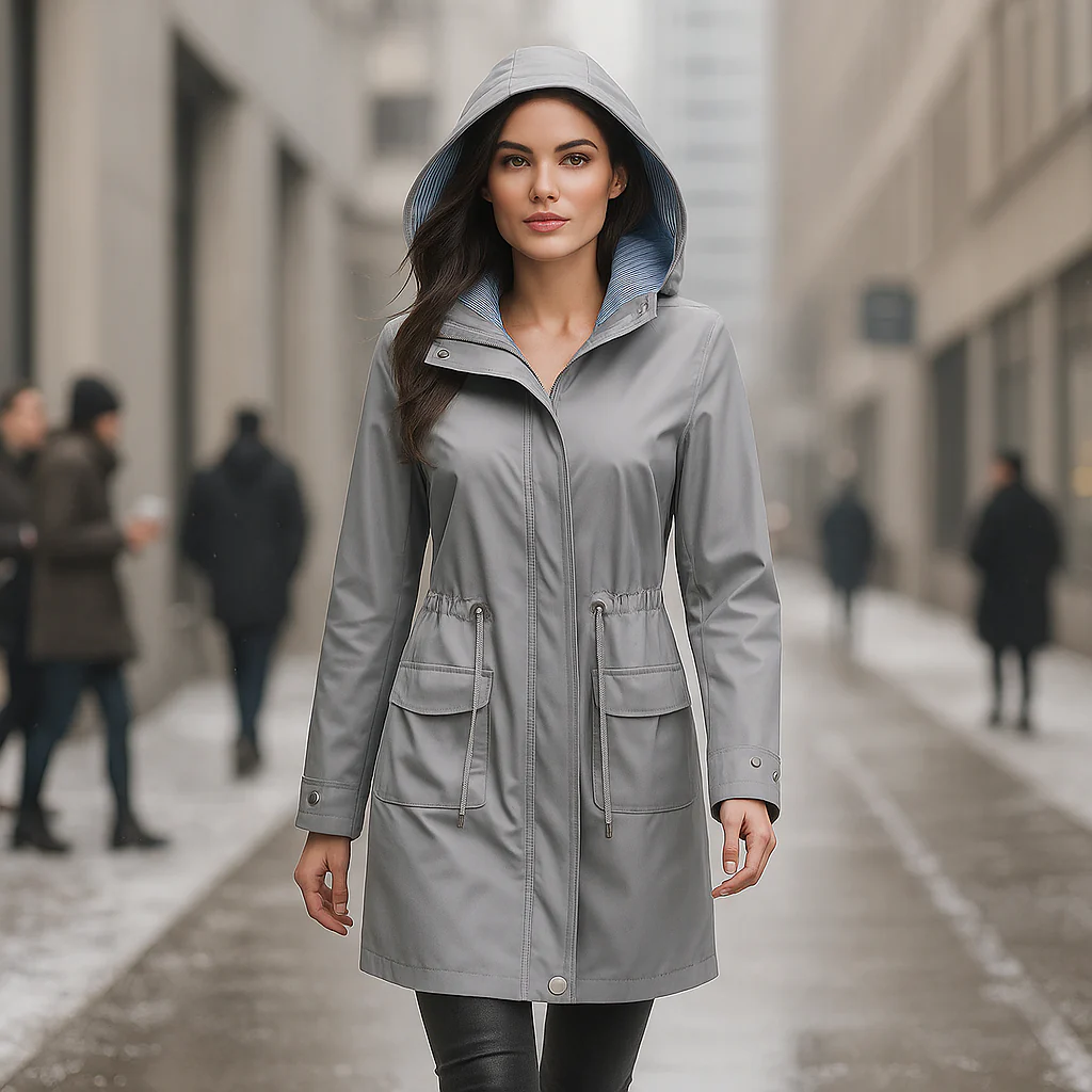 Manteau Trench Imperméable - Au-dessus des Genoux - Protection Élégante - Image 5