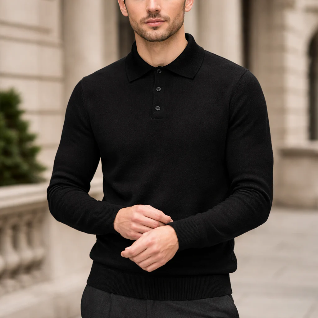 Pull Cachemire Homme | Polo, Manches Longues | Confort Raffiné - Image 2