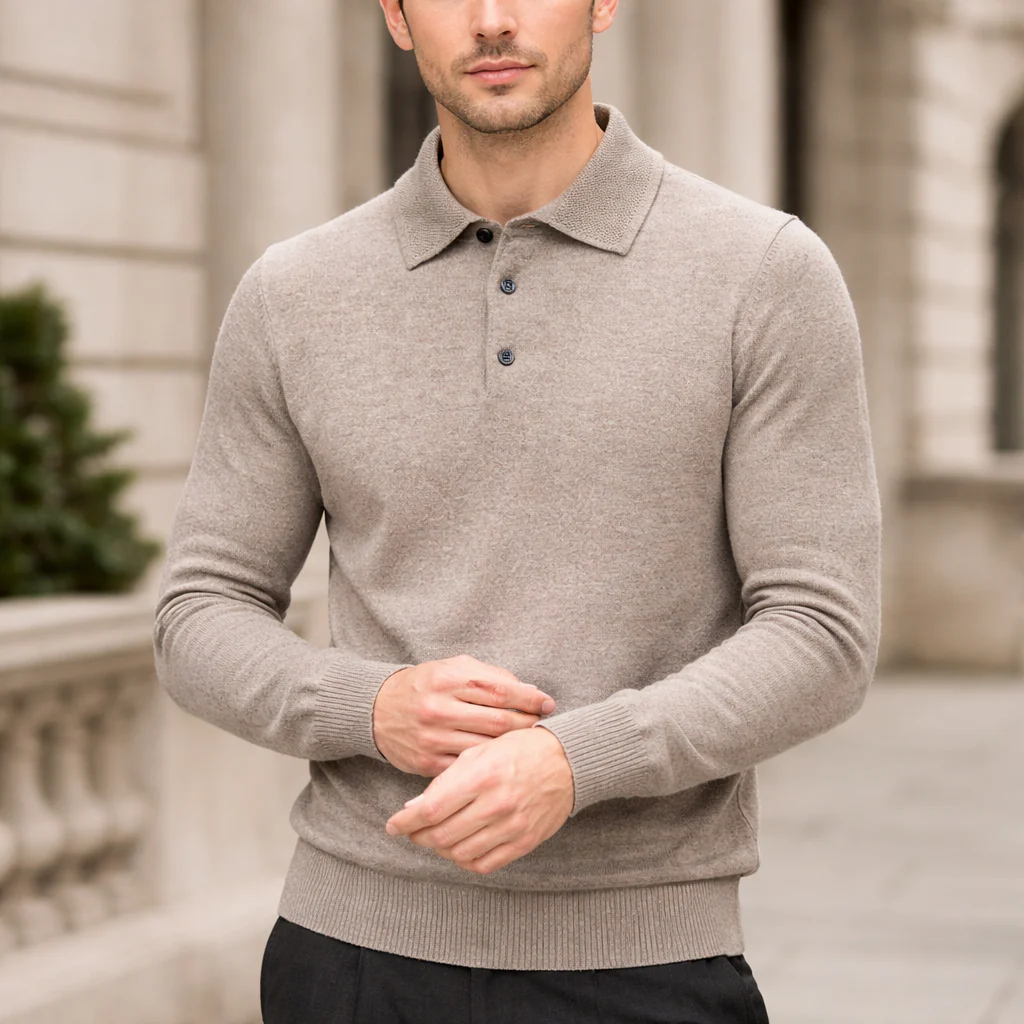 Pull Cachemire Homme | Polo, Manches Longues | Confort Raffiné - Image 3