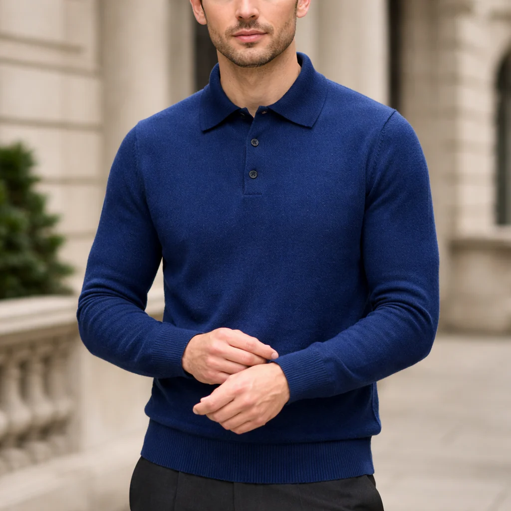 Pull Cachemire Homme | Polo, Manches Longues | Confort Raffiné - Image 4