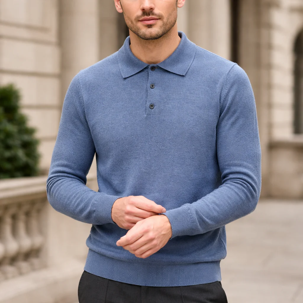Pull Cachemire Homme | Polo, Manches Longues | Confort Raffiné - Image 6