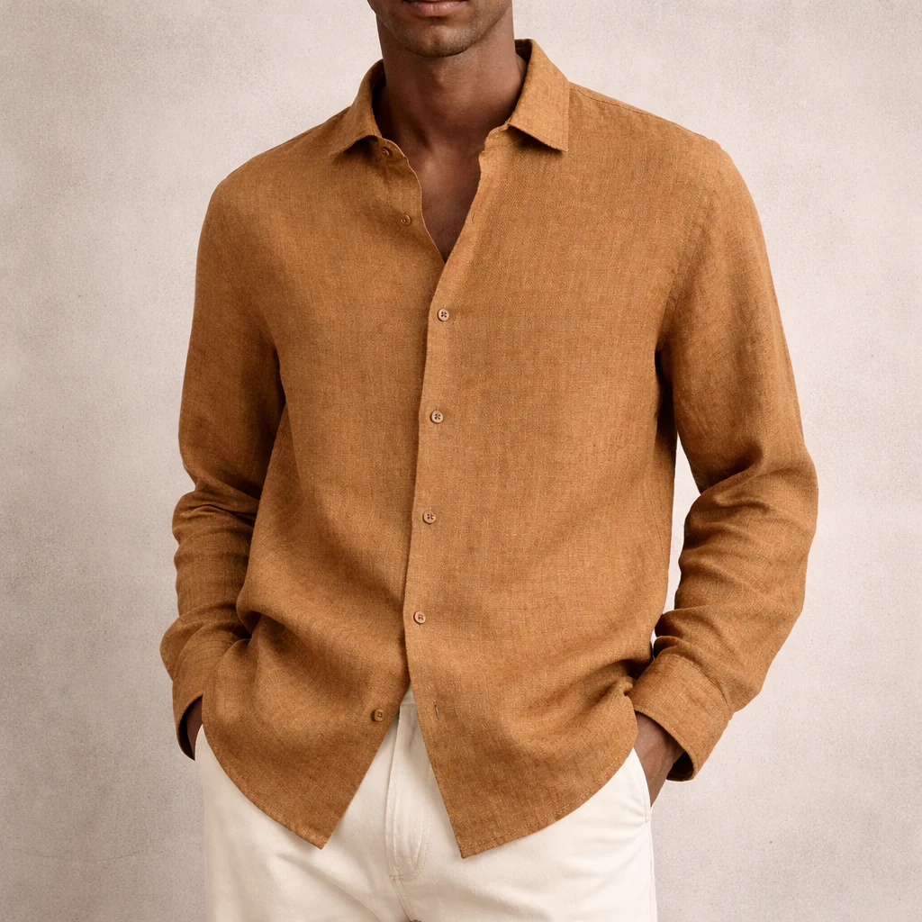 Chemise lin homme | Respirante, manches longues - Image 7