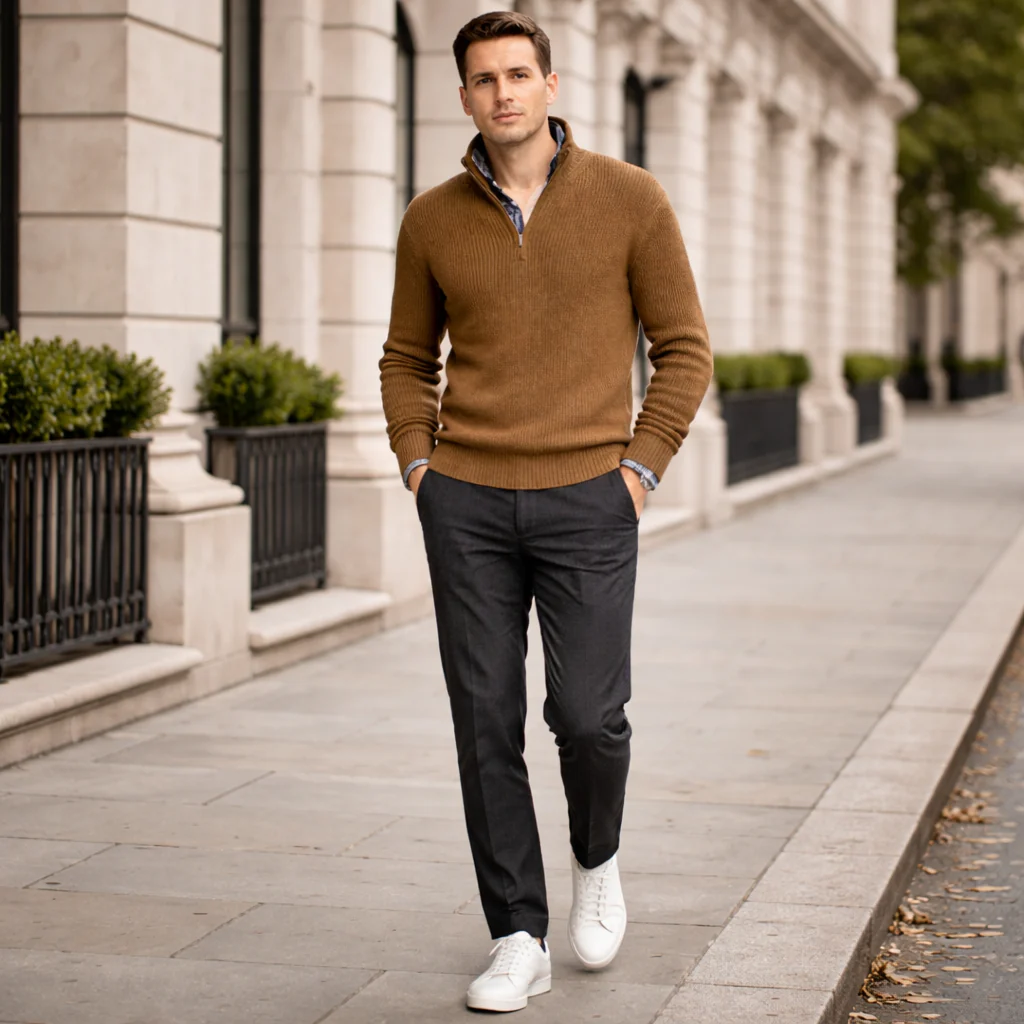 Pull Homme | Fermeture Éclair | Tricot d'Hiver - Image 8