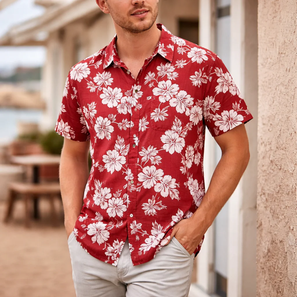 Chemise Été Homme | Imprimé Tropical, Manches Courtes - Image 5