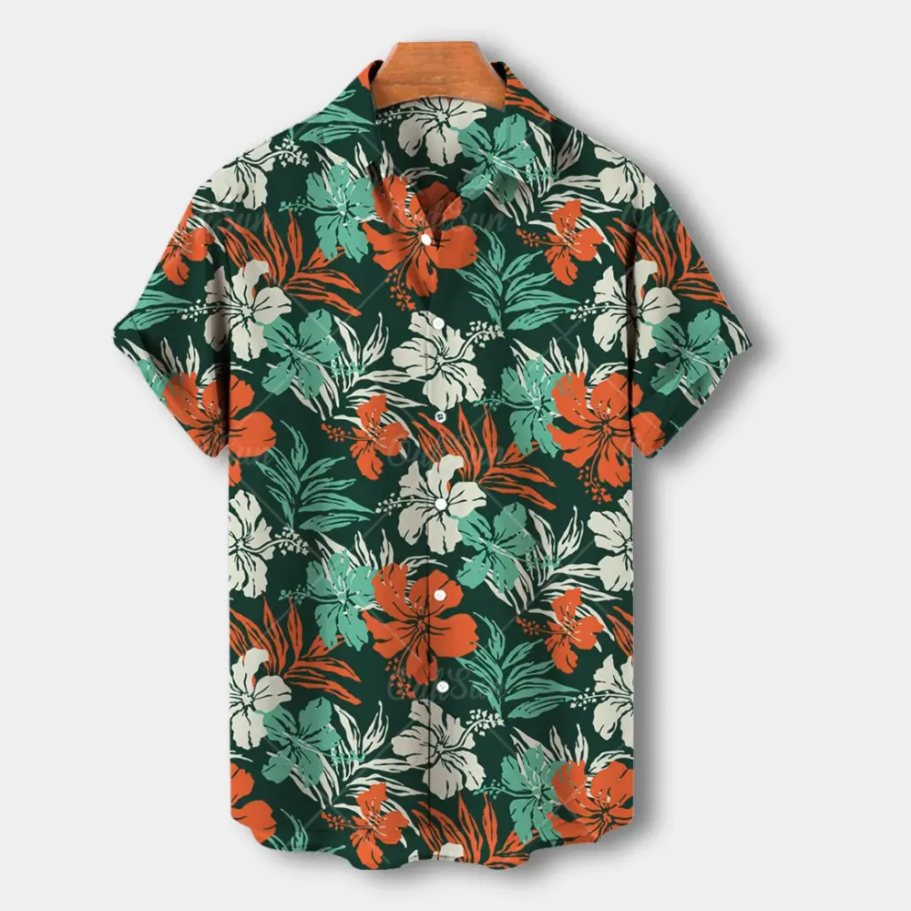 Chemise Été Homme | Imprimé Tropical, Manches Courtes - Image 8