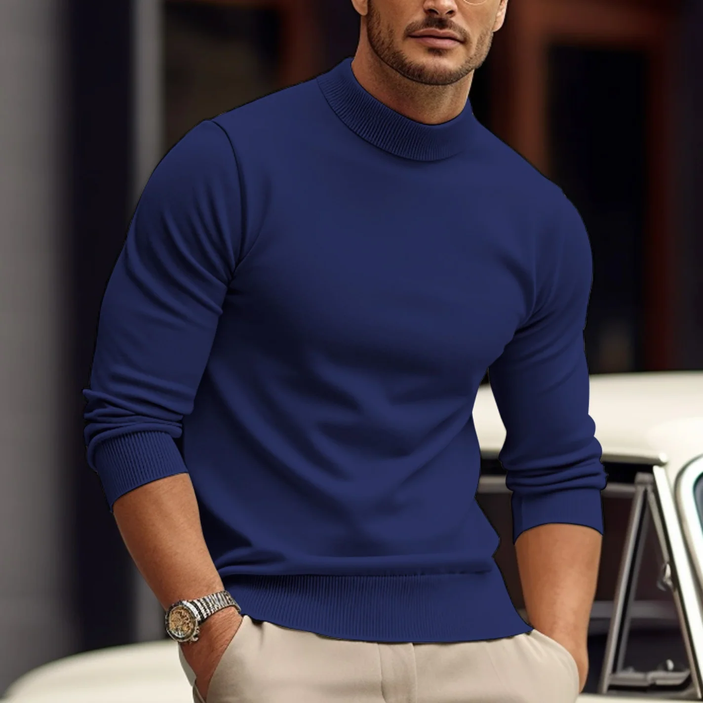 Pull homme | Tricot chaud, style décontracté | Confortable - Image 2