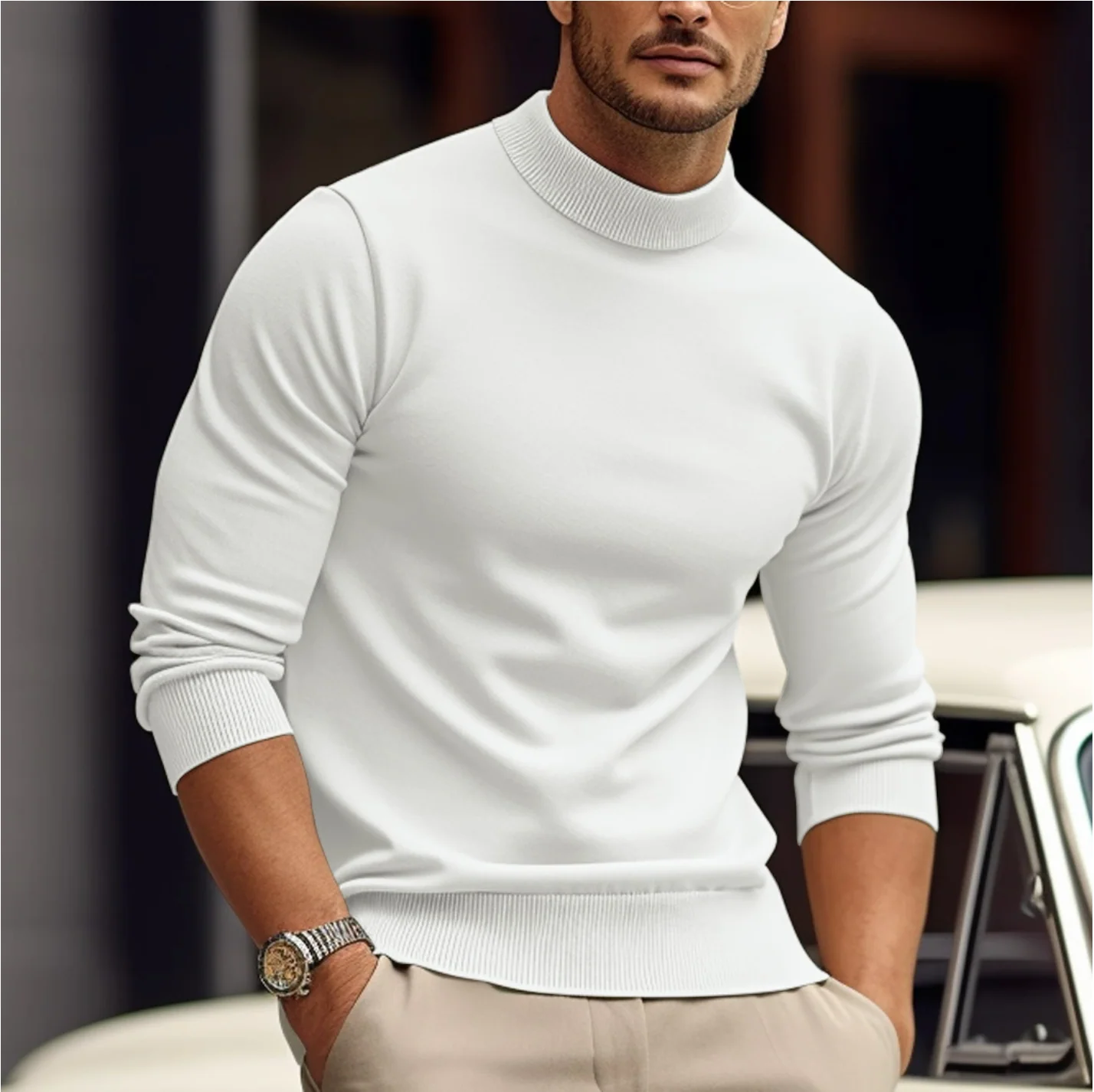 Pull homme | Tricot chaud, style décontracté | Confortable - Image 3