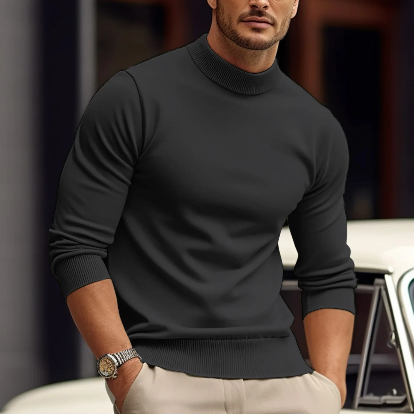 Pull homme | Tricot chaud, style décontracté | Confortable - Image 4