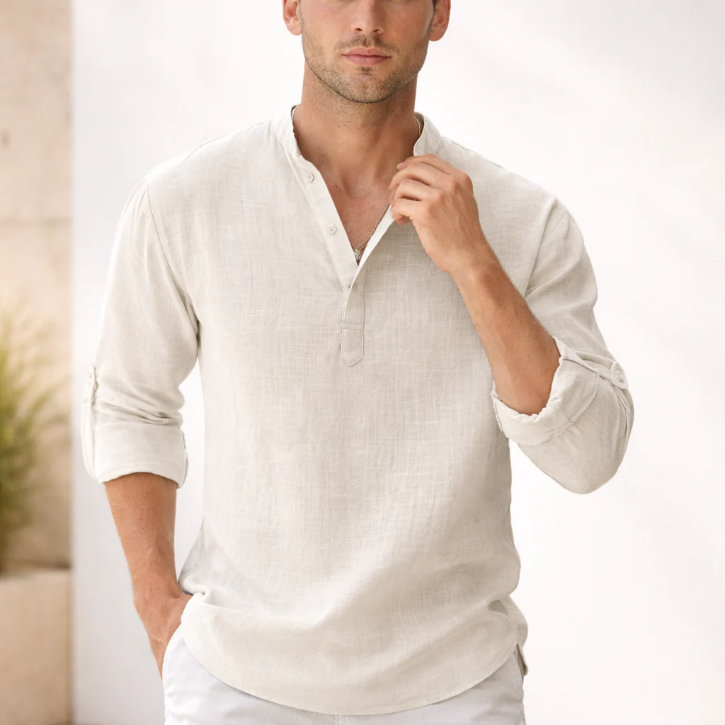 Chemise en lin pour homme | Respirante, confort estival - Image 4