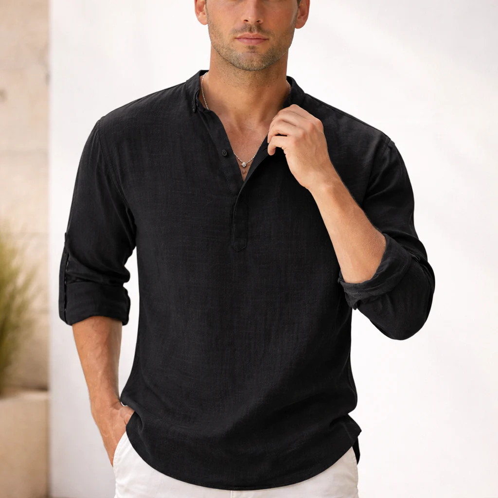 Chemise en lin pour homme | Respirante, confort estival - Image 5