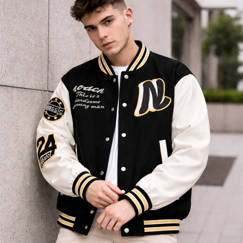 Veste Varsity Homme | Style Baseball | Streetwear Décontracté