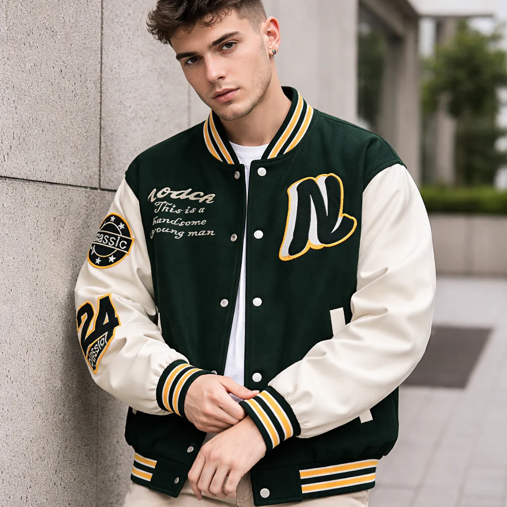 Veste Varsity Homme | Style Baseball | Streetwear Décontracté - Image 2